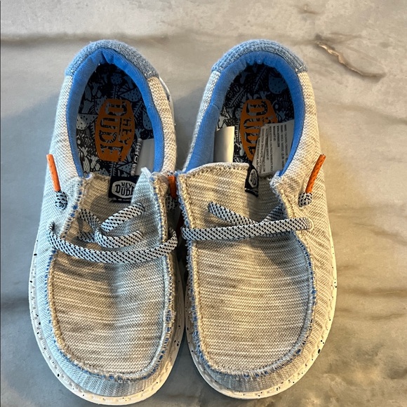 Hey Dude Kids' Moccasins in Gray and Blue - Picture 4 of 5